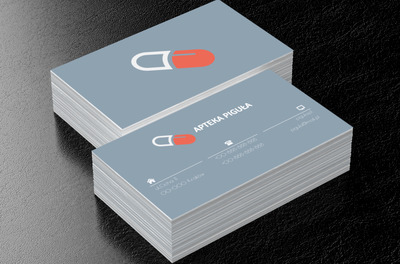 Dwukolorowa pigułka, Medycyna, Apteka - Wizytówki Netprint