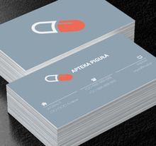 Dwukolorowa pigułka, Medycyna, Apteka - Wizytówki Netprint