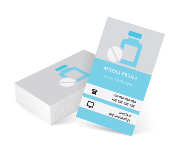 Syrop i tabletka, Medycyna, Apteka - Wizytówki Netprint szablony online