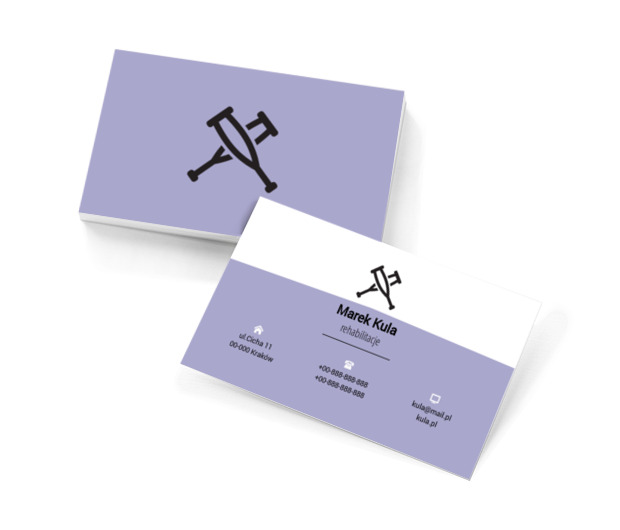 Skrzyżowane kule, Medycyna, Rehabilitacja - Wizytówki Netprint szablony online