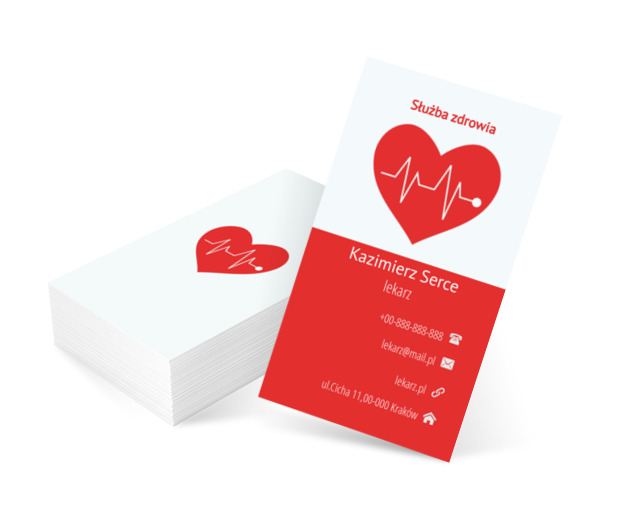 Wykres kardio, Medycyna, Lekarz - Wizytówki Netprint szablony online