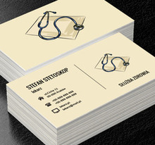 Stetoskop na dokumentach, Medycyna, Lekarz - Wizytówki Netprint