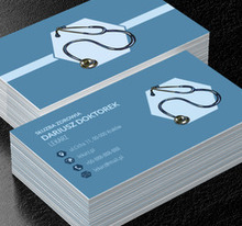 Stetoskop w sześciokącie, Medycyna, Lekarz - Wizytówki Netprint