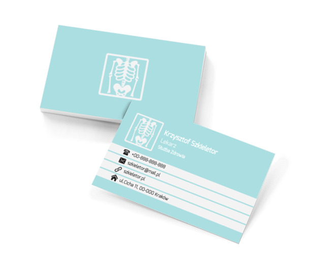 Zdjęcie RTG, Medycyna, Lekarz - Wizytówki Netprint szablony online