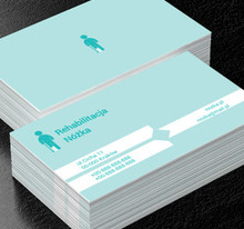 Człowiek z gipsem, Medycyna, Rehabilitacja - Wizytówki Netprint