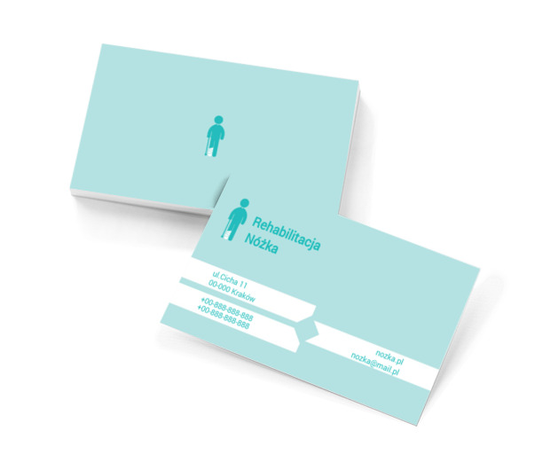 Człowiek z gipsem, Medycyna, Rehabilitacja - Wizytówki Netprint szablony online