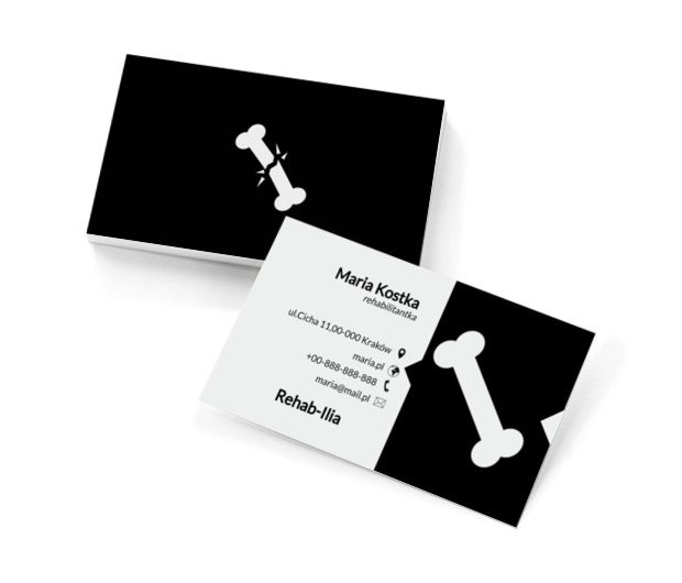 Złamana kość, Medycyna, Rehabilitacja - Wizytówki Netprint szablony online
