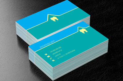 Żółty ząb, Medycyna, Stomatologia - Wizytówki Netprint