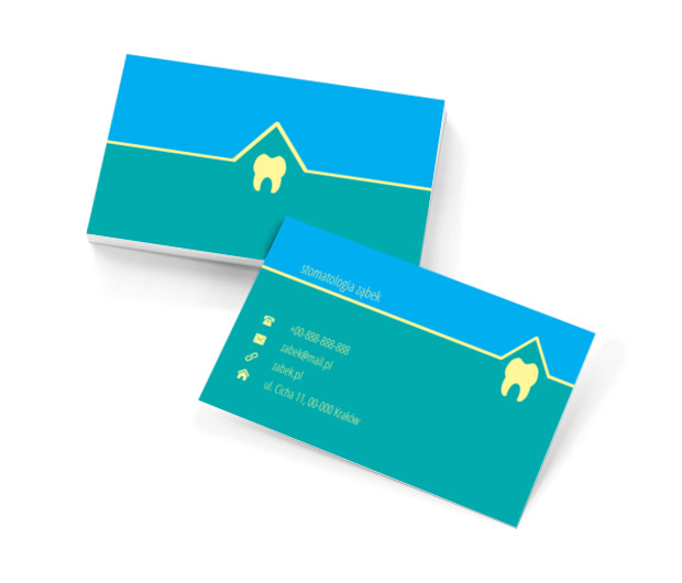 Żółty ząb, Medycyna, Stomatologia - Wizytówki Netprint szablony online