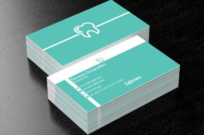 Lśniący ząb, Medycyna, Stomatologia - Wizytówki Netprint