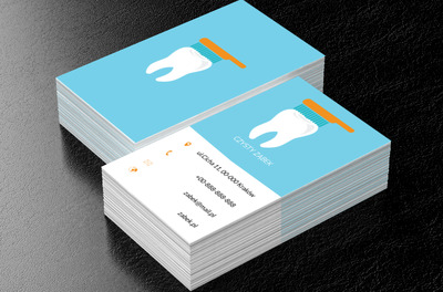 Ząb i szczoteczka, Medycyna, Stomatologia - Wizytówki Netprint