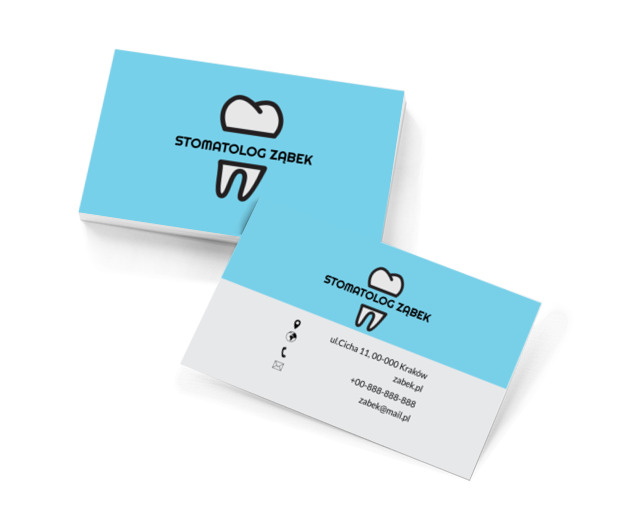Nazwa w zębie, Medycyna, Stomatologia - Wizytówki Netprint szablony online