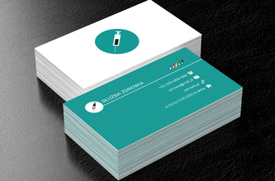 Zdrowa strzykawka, Medycyna, Służba zdrowia - Wizytówki Netprint