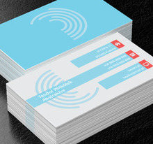 Niebieskie półokręgi, Motywy, Abstrakcja - Wizytówki Netprint