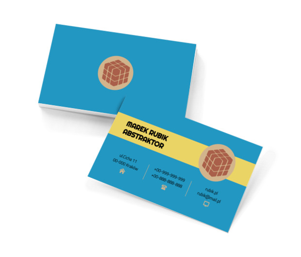 Kostka Rubika, Motywy, Abstrakcja - Wizytówki Netprint szablony online