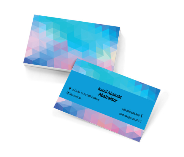 Kolorowa abstrakcja, Motywy, Abstrakcja - Wizytówki Netprint szablony online