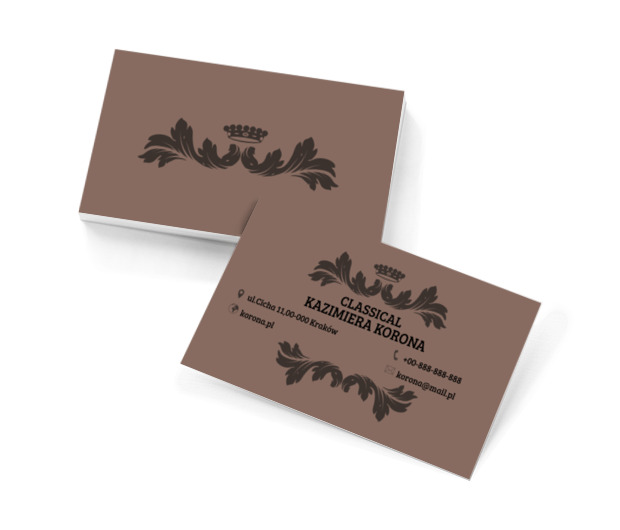 Szlachetny wzór, Motywy, Klasyczne - Wizytówki Netprint szablony online