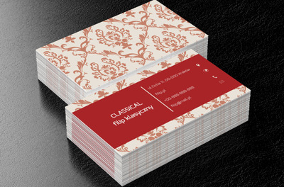 Klasyczny wzór, Motywy, Klasyczne - Wizytówki Netprint