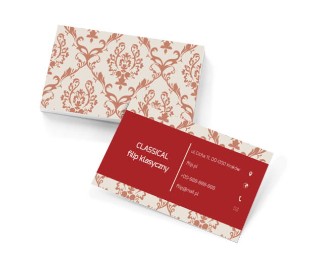 Klasyczny wzór, Motywy, Klasyczne - Wizytówki Netprint szablony online