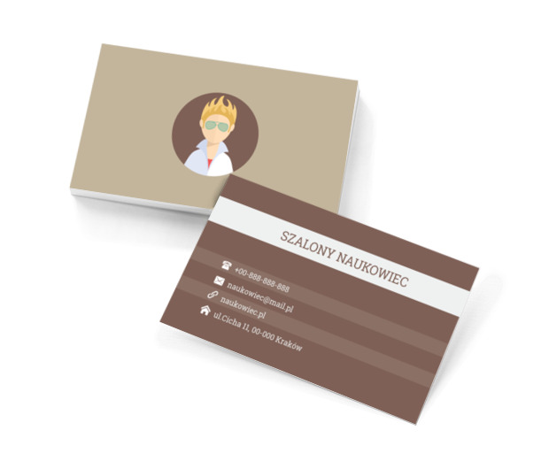 Szalony naukowiec, Motywy, Ludzie - Wizytówki Netprint szablony online