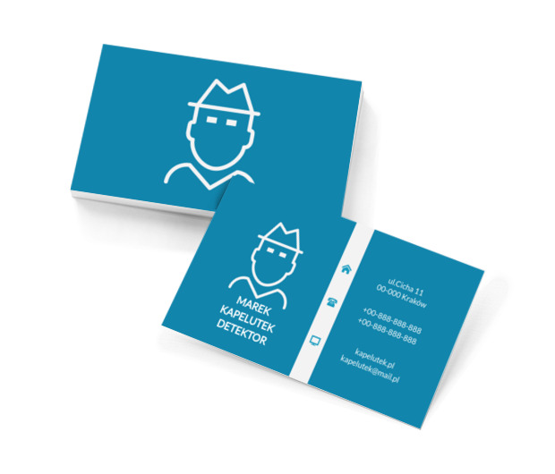 Postać w kapeluszu, Motywy, Ludzie - Wizytówki Netprint szablony online