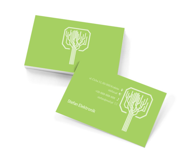 Elektronika jak drzewo, Motywy, Elektronika - Wizytówki Netprint szablony online