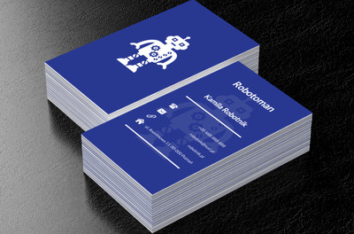 Biały robot, Motywy, Elektronika - Wizytówki Netprint