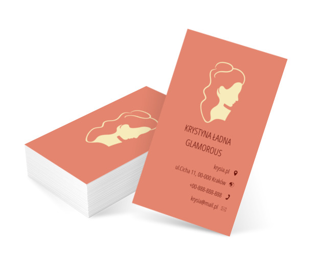 Profil kobiety, Motywy, Glamour - Wizytówki Netprint szablony online
