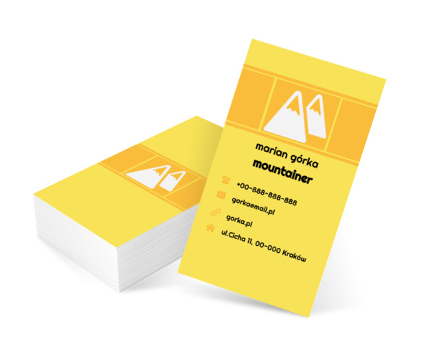 Żółte szczyty, Motywy, Krajobraz - Wizytówki Netprint szablony online