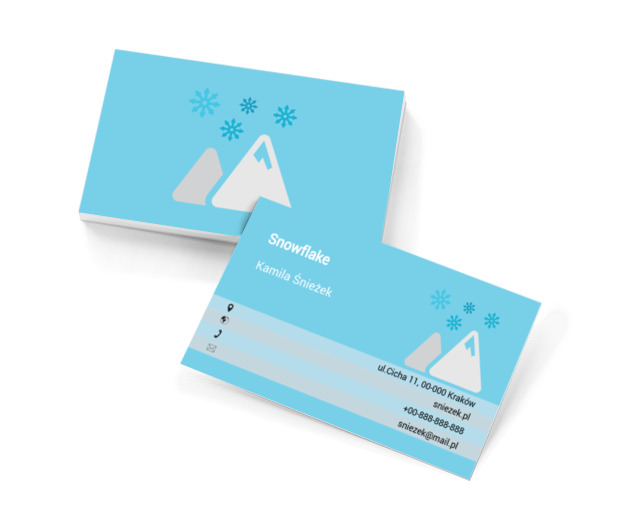 Lodowy krajobraz, Motywy, Krajobraz - Wizytówki Netprint szablony online