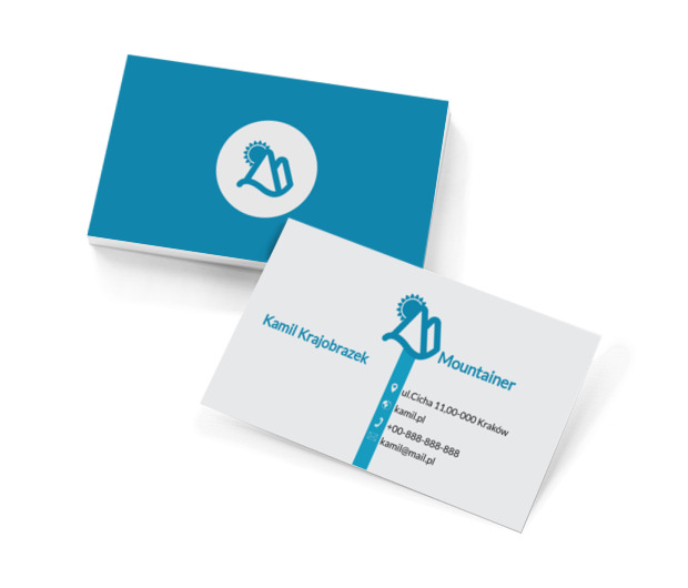 Słońce za górami, Motywy, Krajobraz - Wizytówki Netprint szablony online