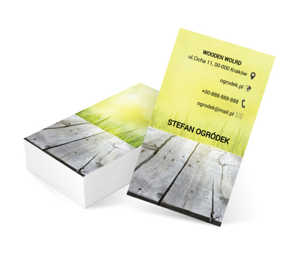 Pęknięta deska, Motywy, Krajobraz - Wizytówki Netprint szablony online