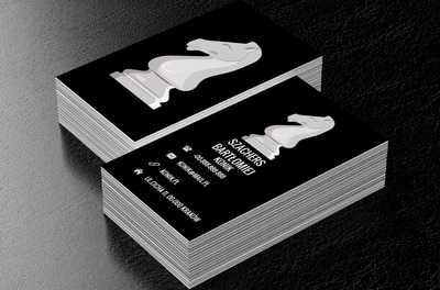 Biały koń szachowy, Motywy, Przedmioty - Wizytówki Netprint