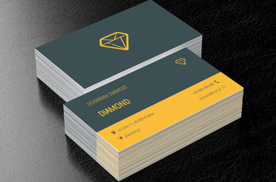 Żółty diament, Motywy, Przedmioty - Wizytówki Netprint