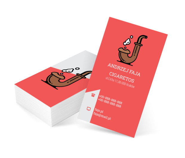 Dymiąca fajka, Motywy, Przedmioty - Wizytówki Netprint szablony online