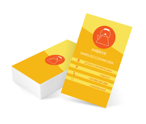 Czajnik w czerwonym kółku, Motywy, Przedmioty - Wizytówki Netprint szablony online