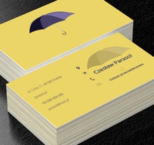 Granatowy parasol, Motywy, Przedmioty - Wizytówki Netprint