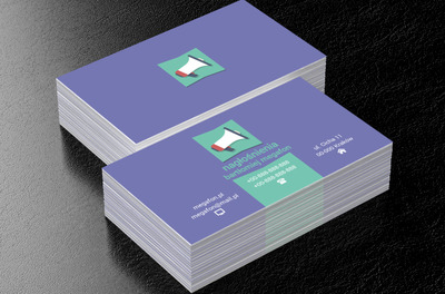 Kolorowy megafon, Motywy, Przedmioty - Wizytówki Netprint