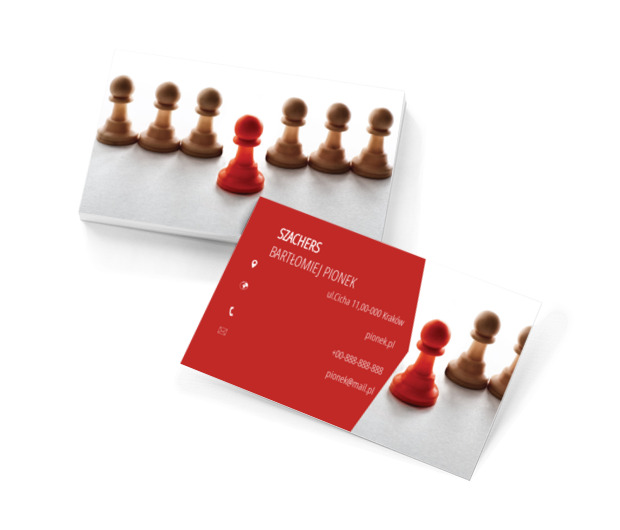 Pion szachowy, Motywy, Przedmioty - Wizytówki Netprint szablony online