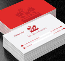 Kwiecista czerwień, Motywy, Roślinne - Wizytówki Netprint