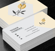 Kolorowy kwiat, Motywy, Roślinne - Wizytówki Netprint