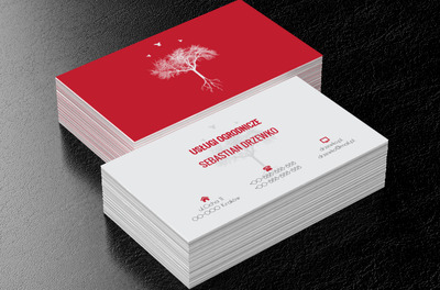 Drzewo z korzeniami, Motywy, Roślinne - Wizytówki Netprint