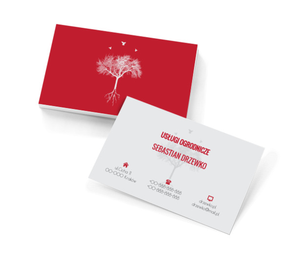 Drzewo z korzeniami, Motywy, Roślinne - Wizytówki Netprint szablony online