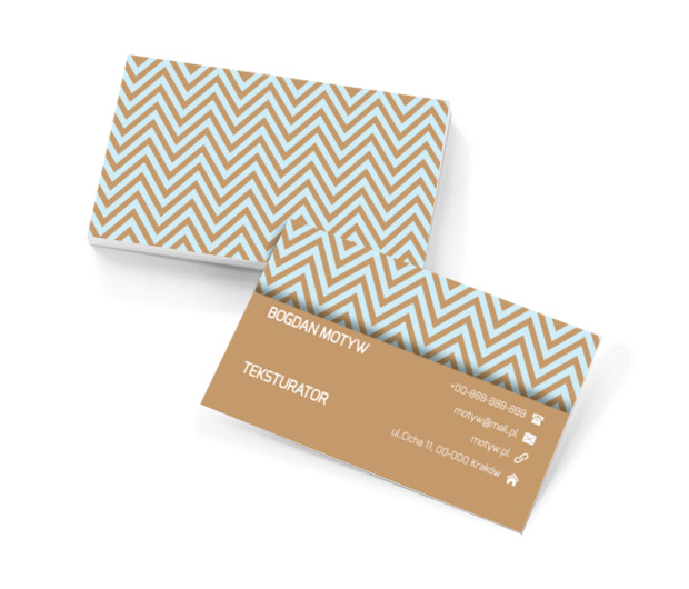 Brązowy zygzak, Motywy, Tła i tekstury - Wizytówki Netprint szablony online
