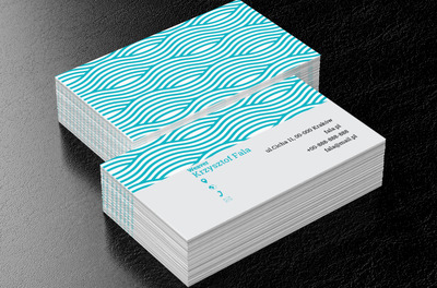 Niebieska fala, Motywy, Tła i tekstury - Wizytówki Netprint