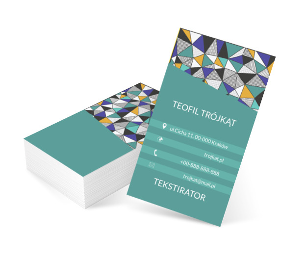 Oryginalne trójkąty, Motywy, Tła i tekstury - Wizytówki Netprint szablony online