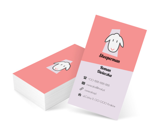 Łebek owieczki, Motywy, Zwierzęta - Wizytówki Netprint szablony online