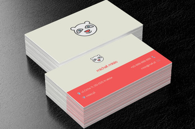 Biały misio, Motywy, Zwierzęta - Wizytówki Netprint