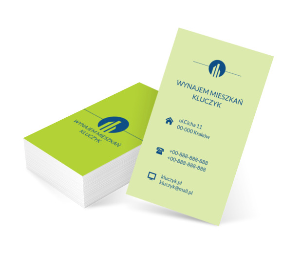 Mieszkania w wieżowcach, Nieruchomość, Wynajem mieszkań - Wizytówki Netprint szablony online