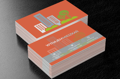 Kolorowe blokowisko, Nieruchomość, Wynajem mieszkań - Wizytówki Netprint